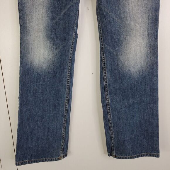Women's Straight Leg Jeans - Blue - Picture 5 of 10